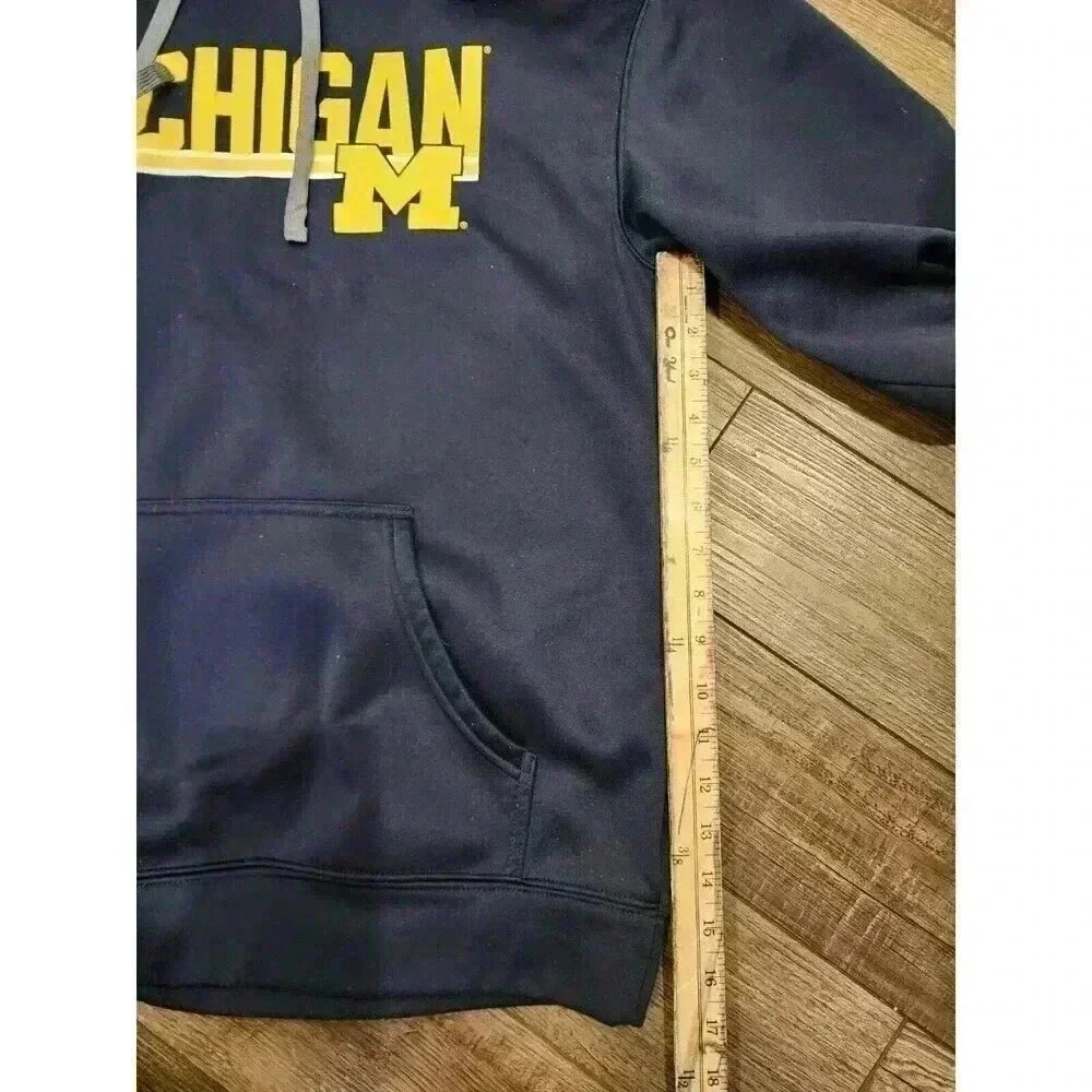 Pro Edge  Men's University of Michigan Wolverines Blue Yellow Hoodie Size M - Picture 7 of 7